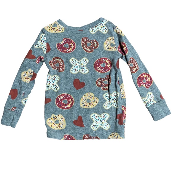 Old Navy | Girls 2pc Pajama Set XOXO Donut Print Sprinkles Hearts Size 2T - Picture 4 of 8